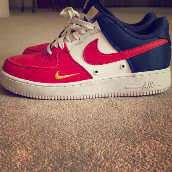 Nike Shoes University Red Air Force Ones Poshmark